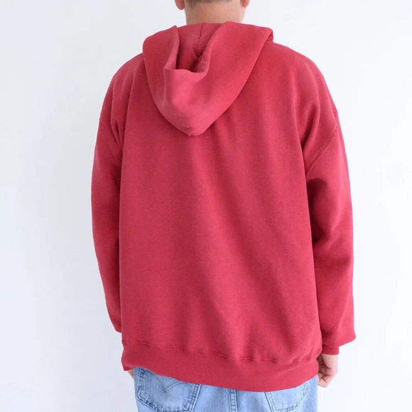 Vintage 90's Russell Athletic Zip Up Hooded Red Sweater  XXL Made In U.S.A. - Picture 2 of 12